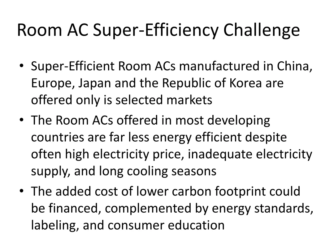 room ac super efficiency challenge