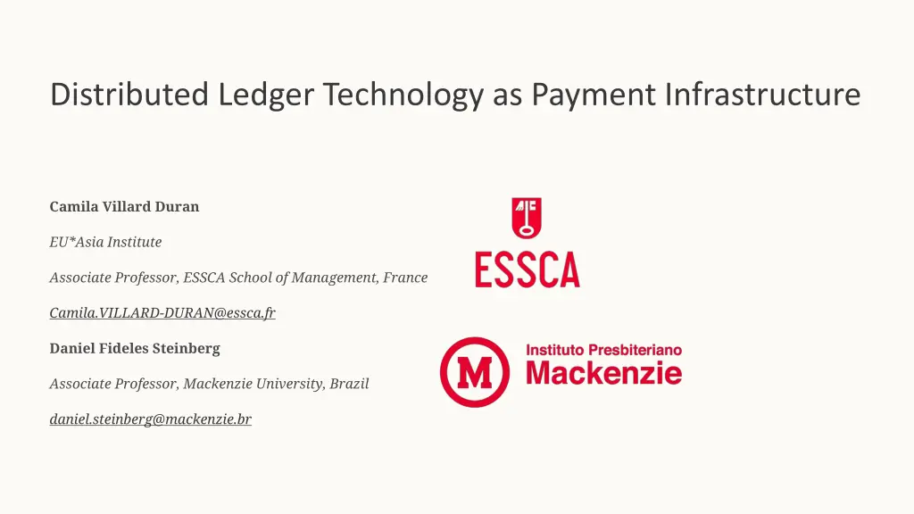 distributed ledger technology as payment
