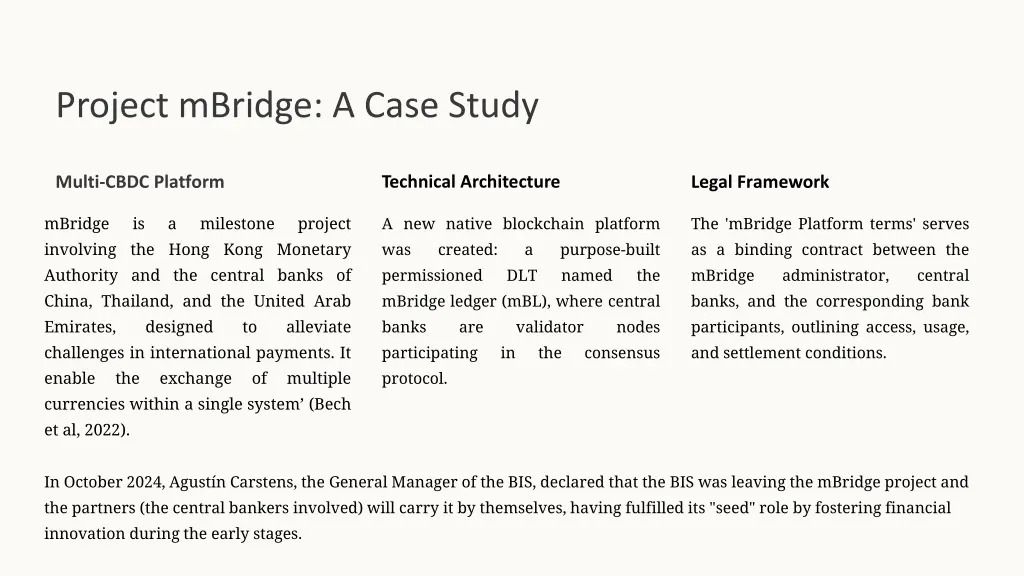 project mbridge a case study