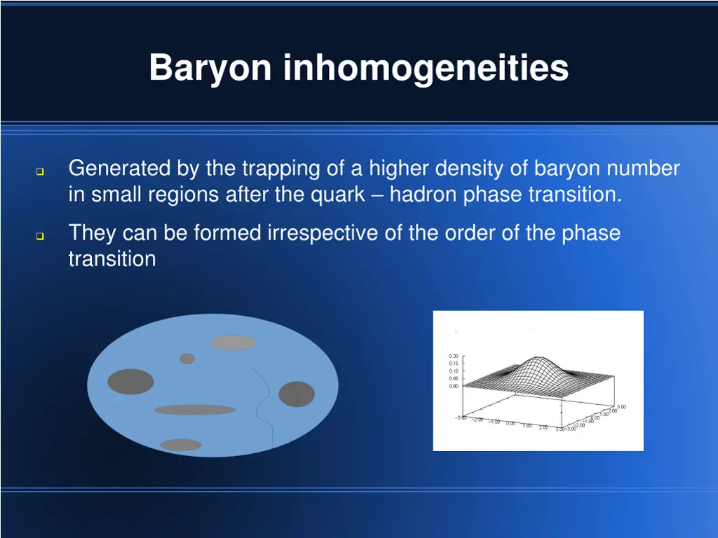 baryon inhomogeneities