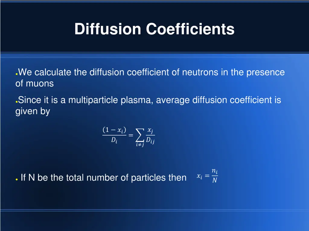 diffusion coefficients