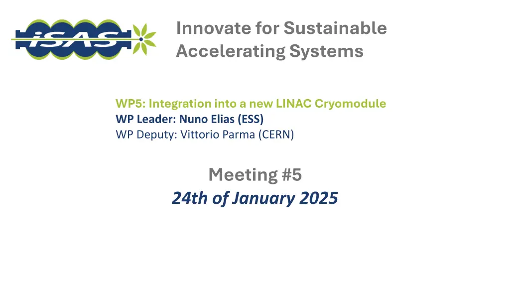innovate for sustainable accelerating systems