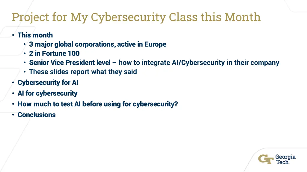 project for my cybersecurity class this month