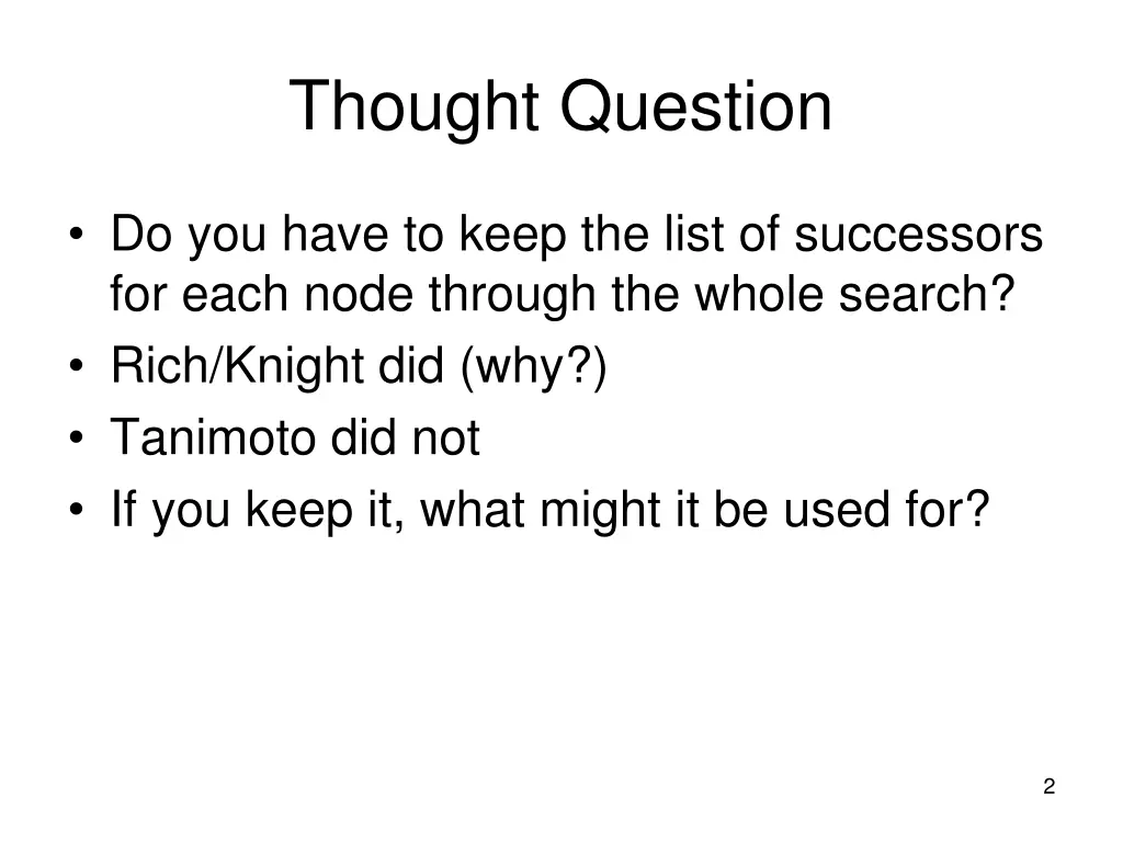 thought question