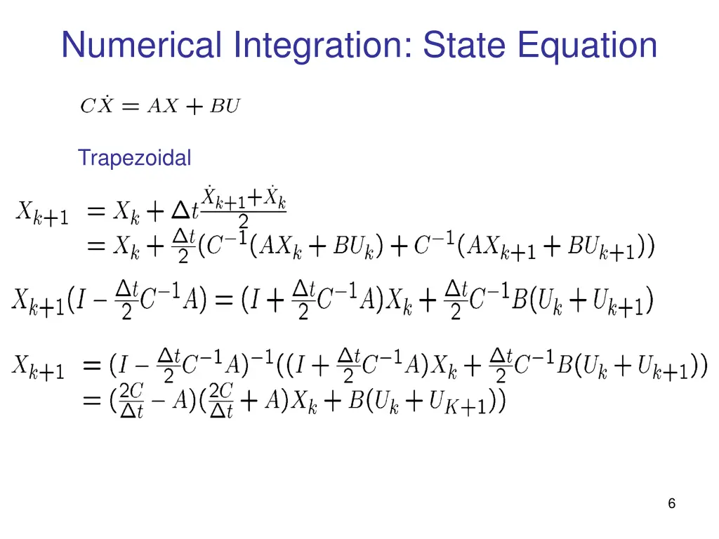 numerical integration state equation 1