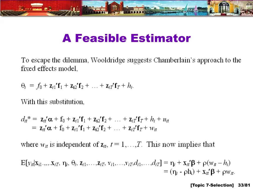 a feasible estimator
