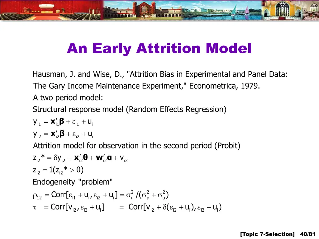 an early attrition model
