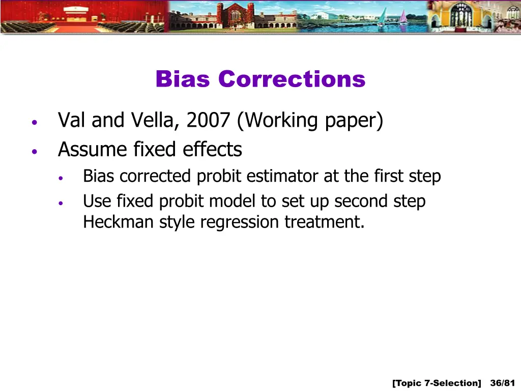 bias corrections