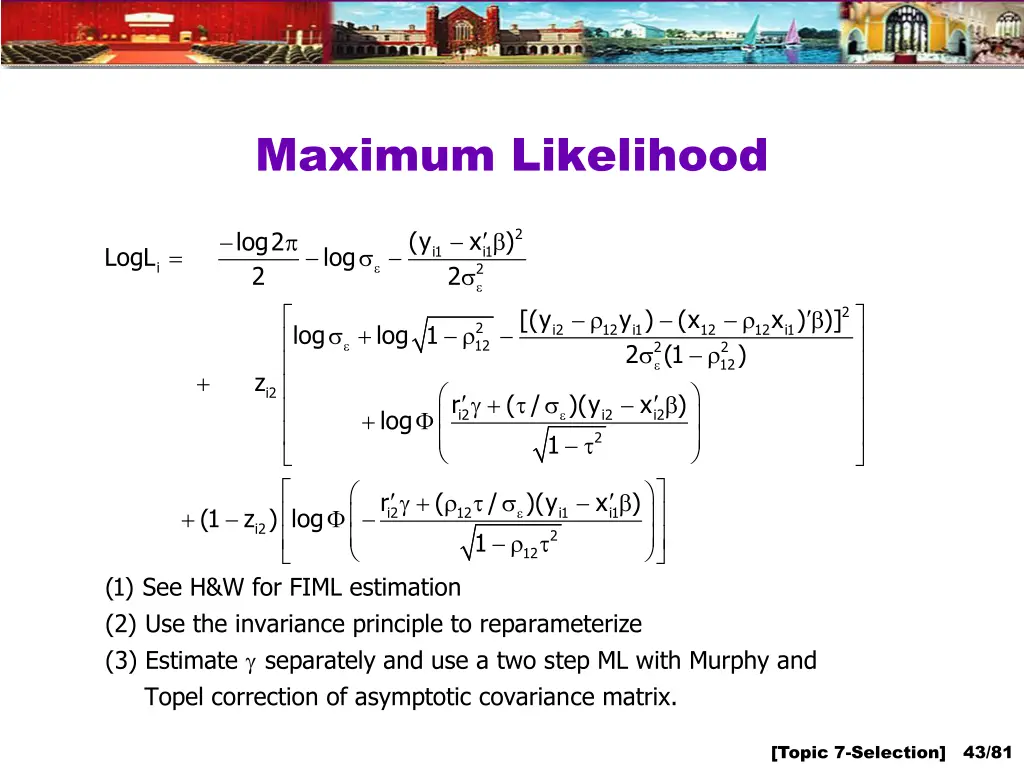 maximum likelihood