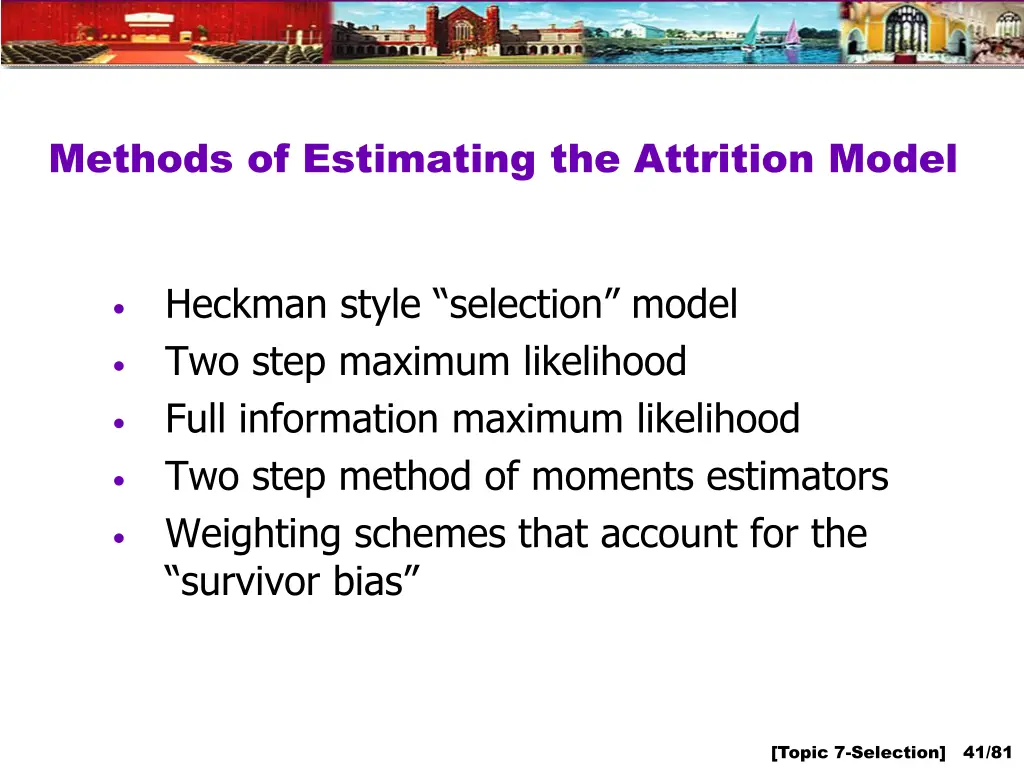 methods of estimating the attrition model