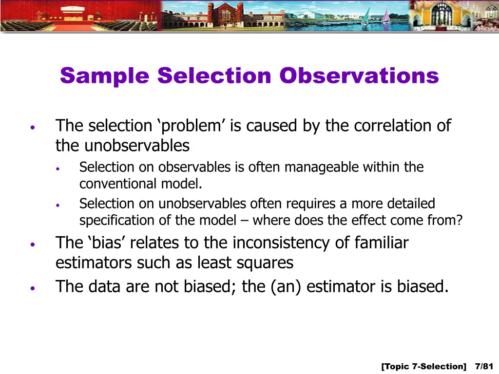 sample selection observations