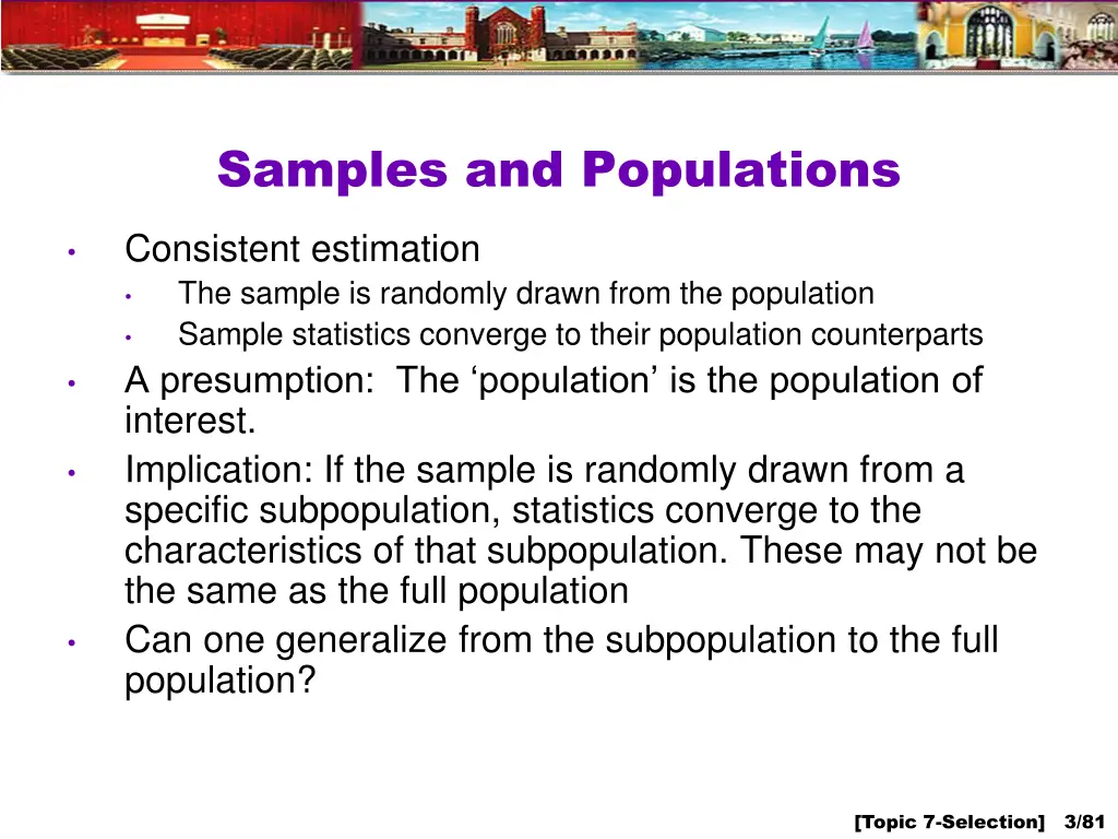 samples and populations