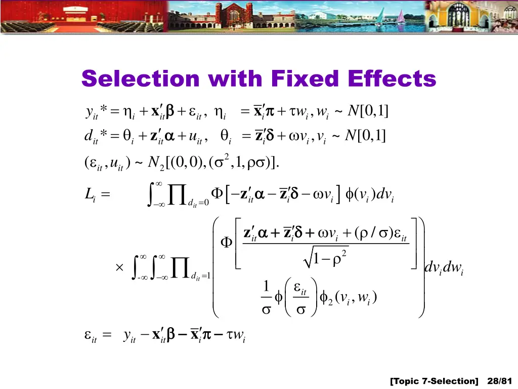 selection with fixed effects