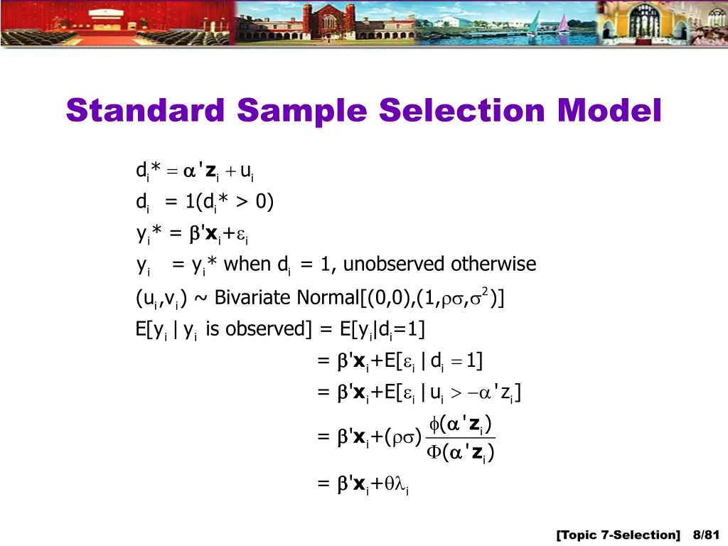 standard sample selection model