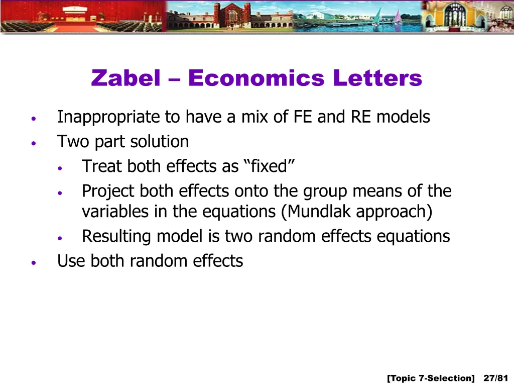 zabel economics letters