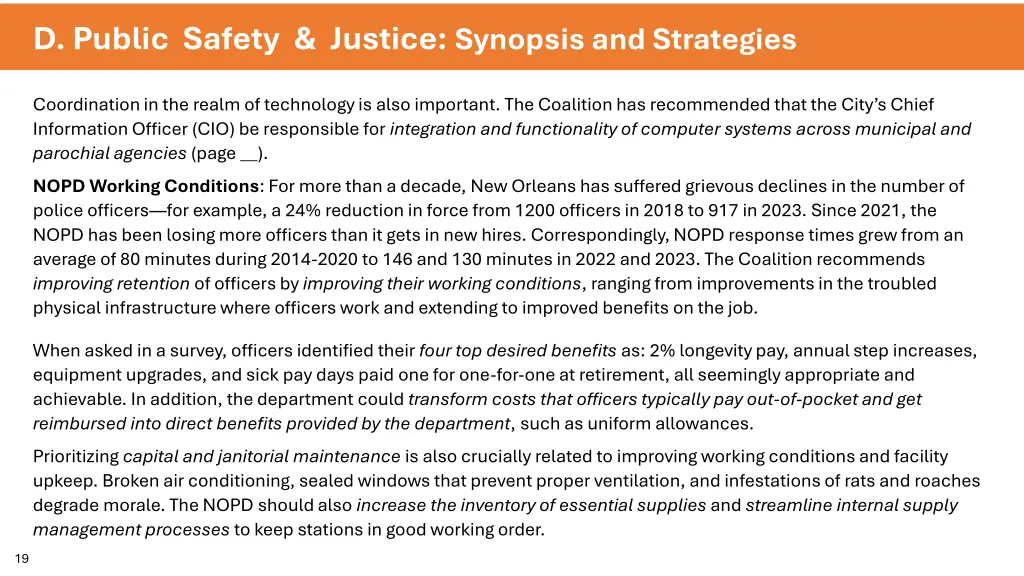 d public safety justice synopsis and strategies 3