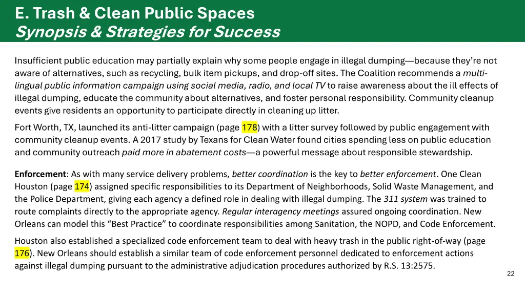 e trash clean public spaces synopsis strategies 2