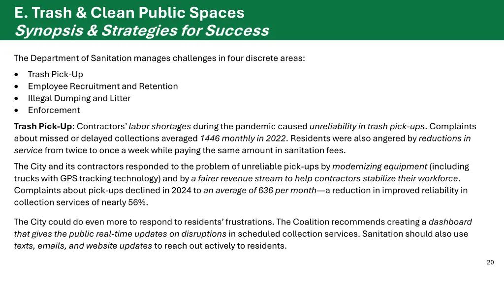 e trash clean public spaces synopsis strategies