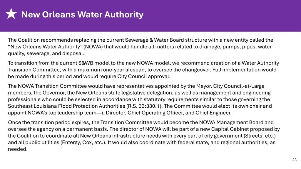 new orleans water authority