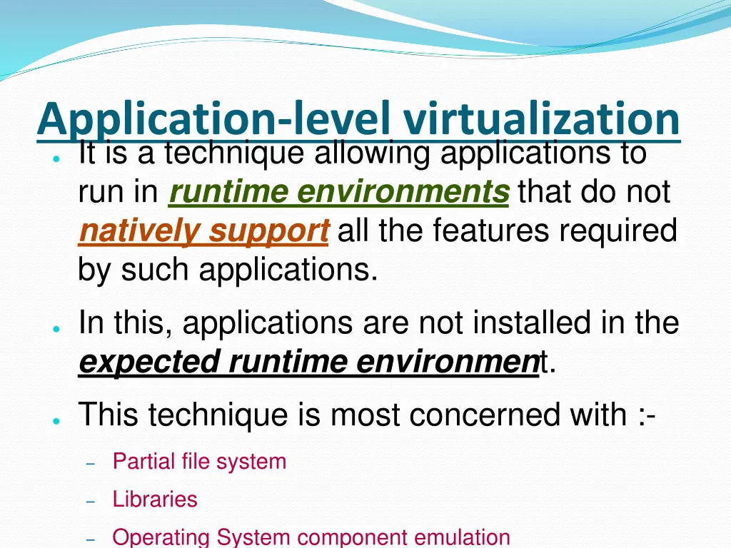 application level virtualization