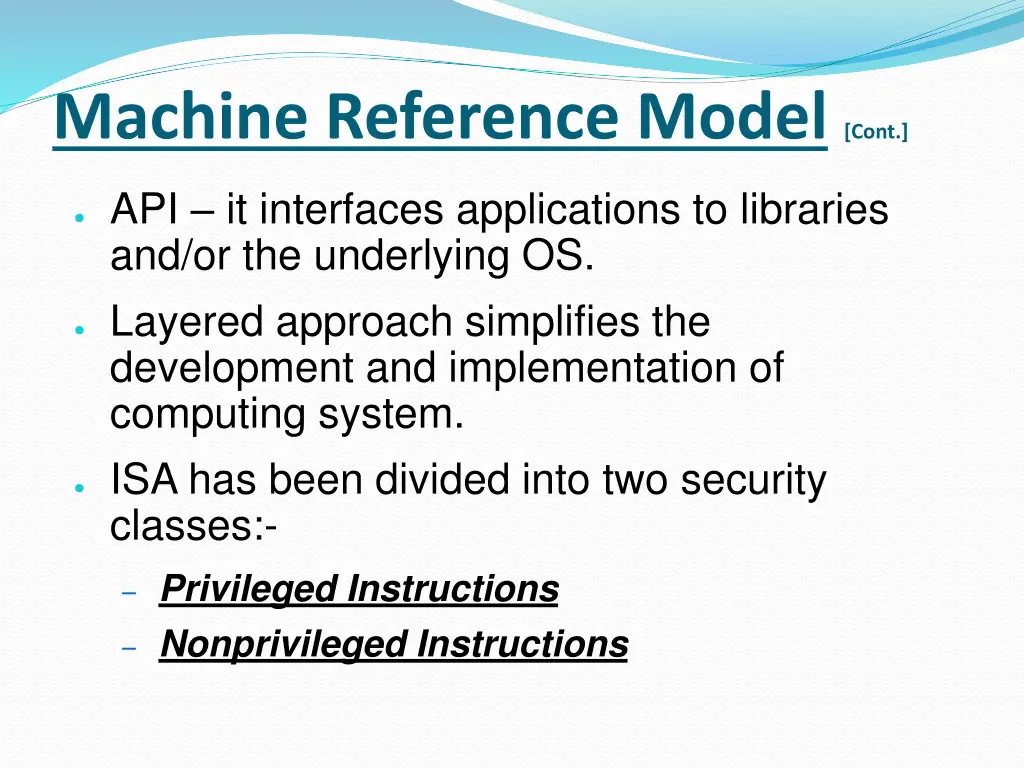 machine reference model cont 1