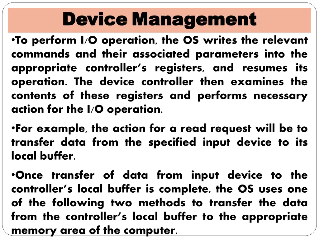 device device management management to perform