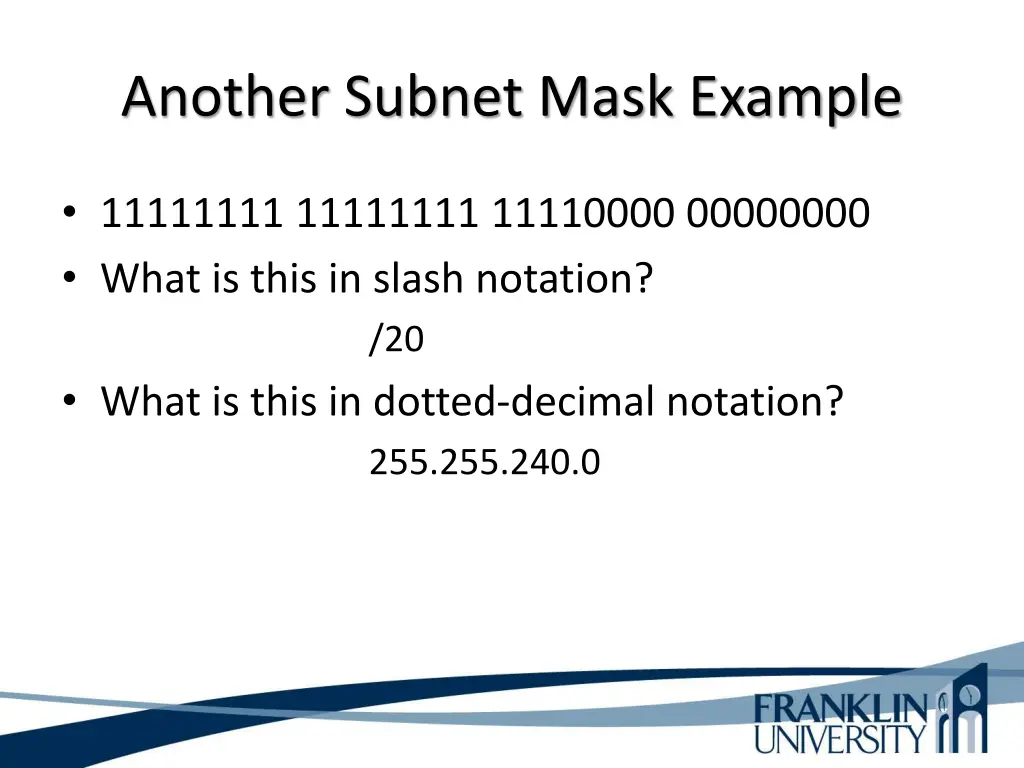 another subnet mask example 1