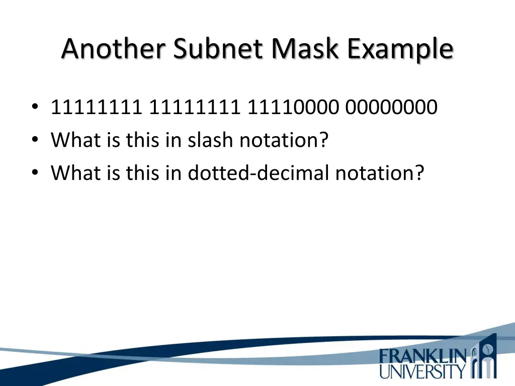 another subnet mask example