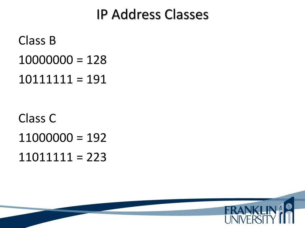 ip address classes 1