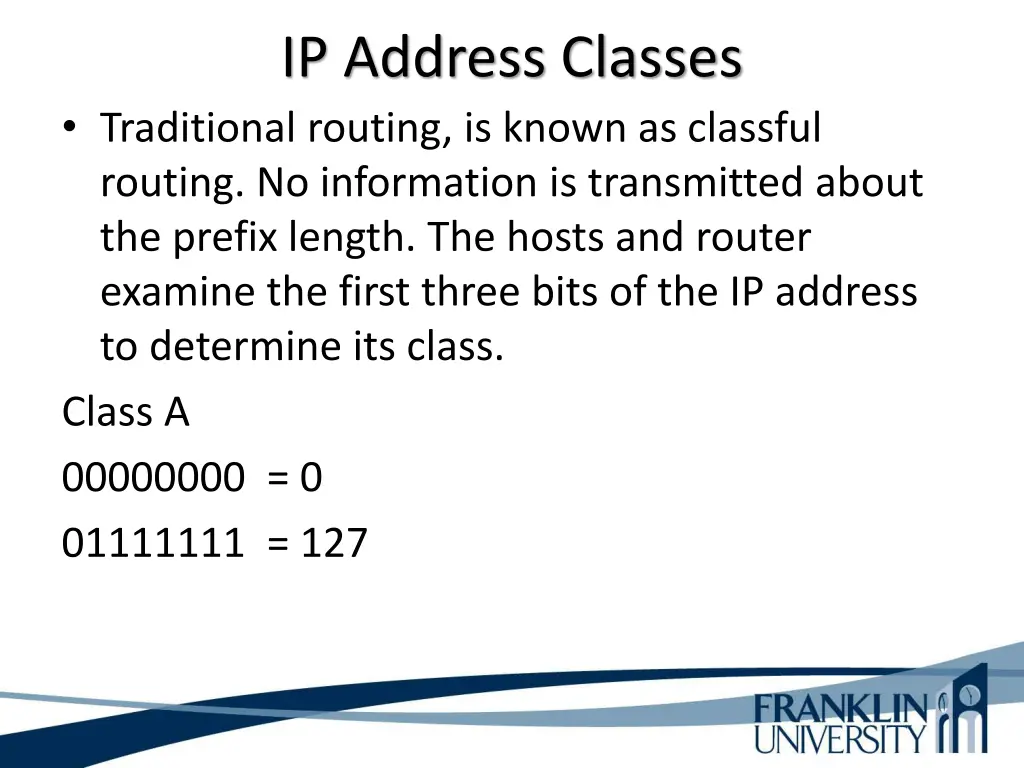 ip address classes traditional routing is known