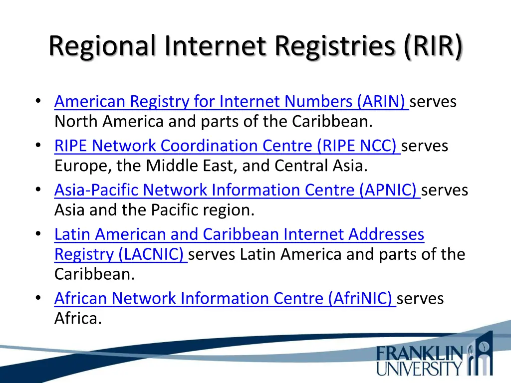 regional internet registries rir