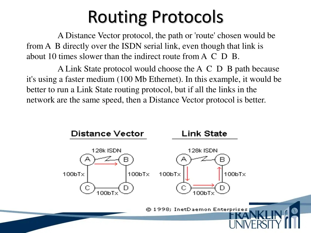 routing protocols a distance vector protocol