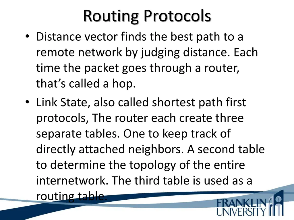 routing protocols distance vector finds the best