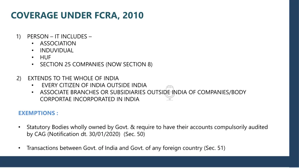coverage under fcra 2010