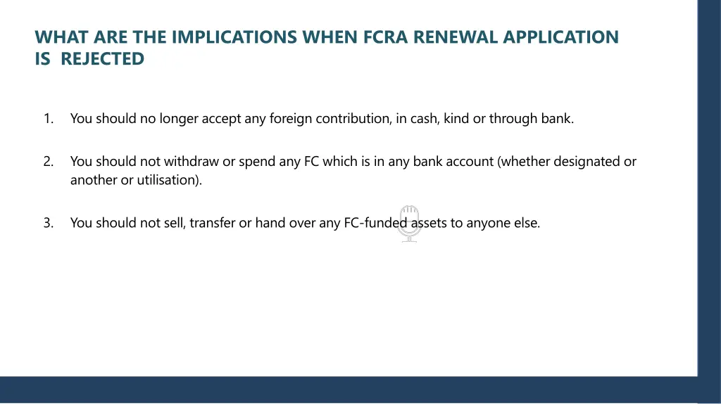 what are the implications when fcra renewal