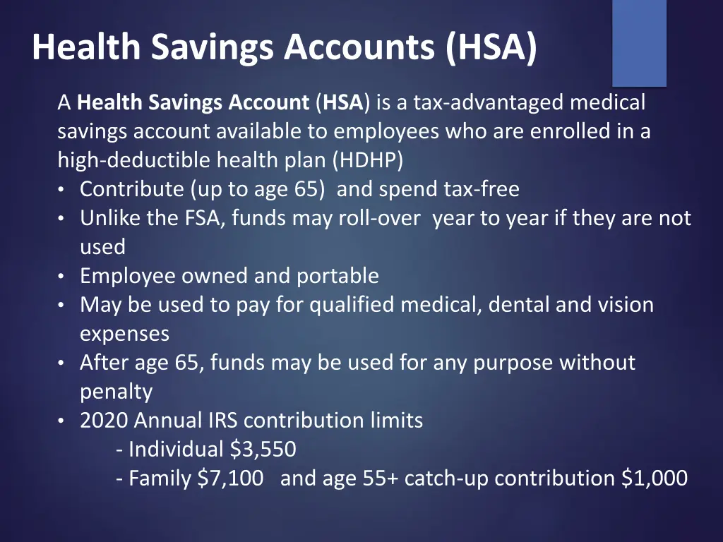 health savings accounts hsa
