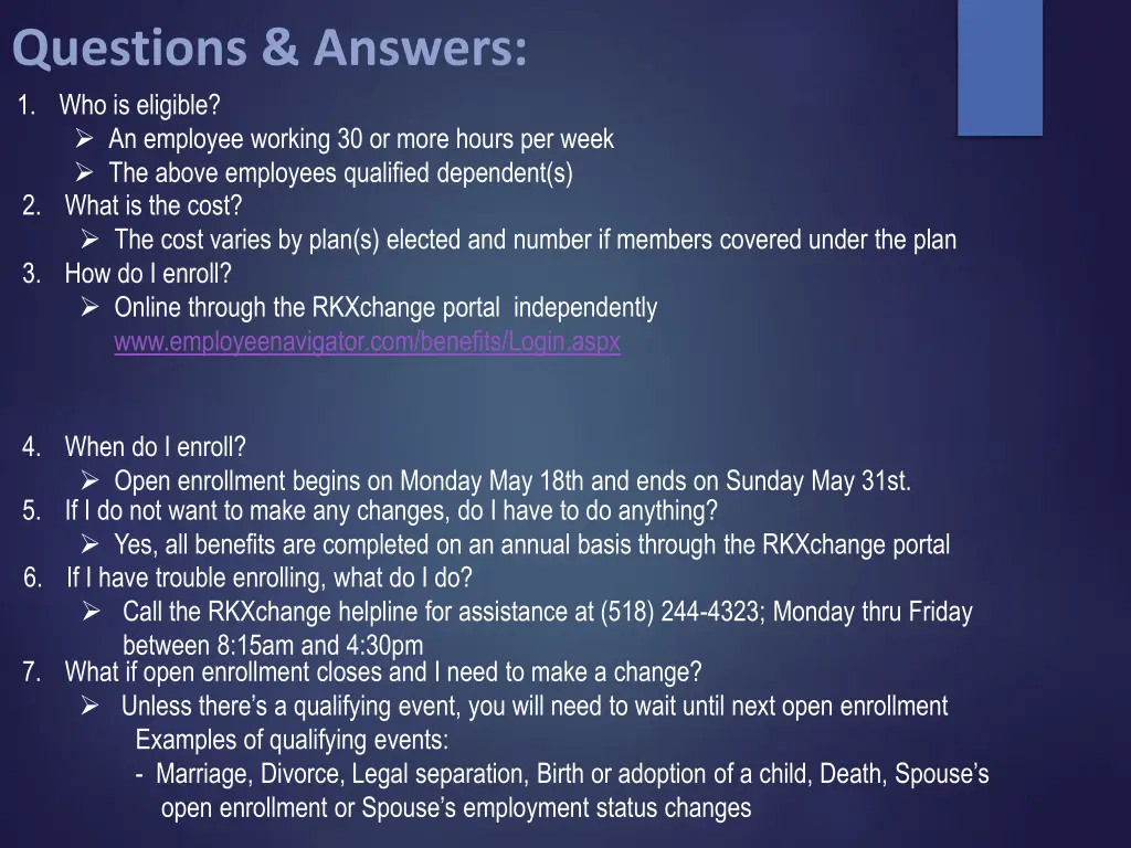 questions answers 1 who is eligible an employee
