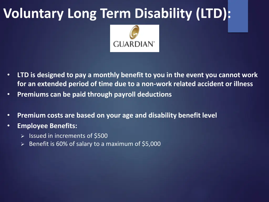 voluntary long term disability ltd