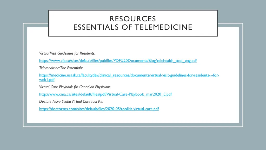 resources