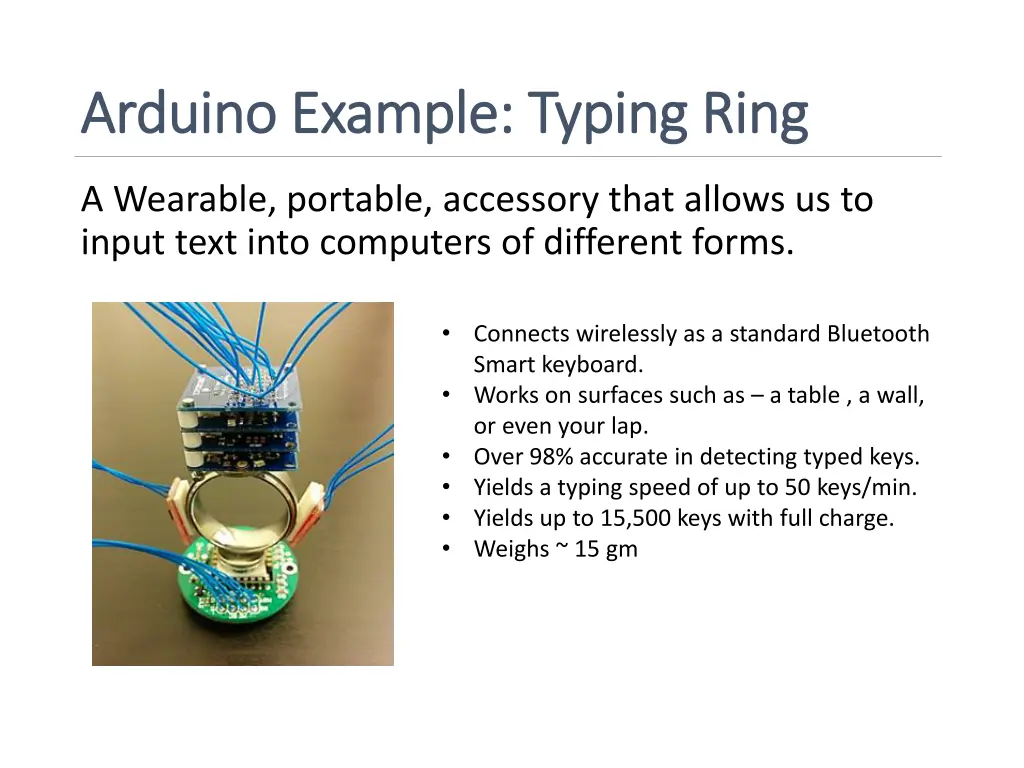arduino example typing ring arduino example