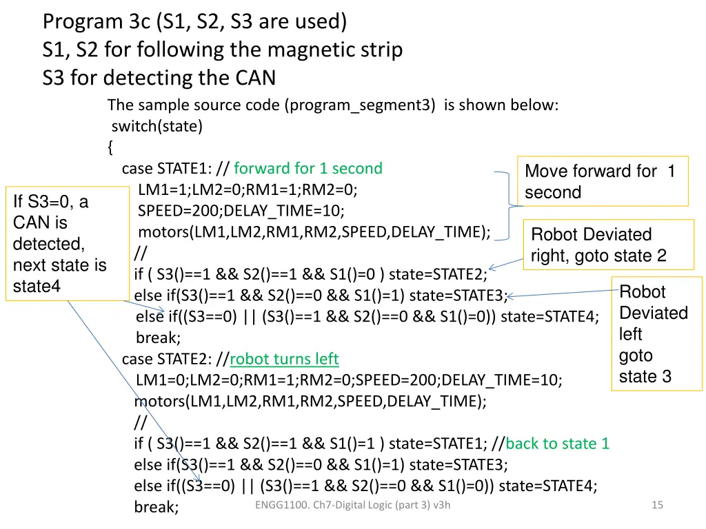 program 3c s1 s2 s3 are used s1 s2 for following