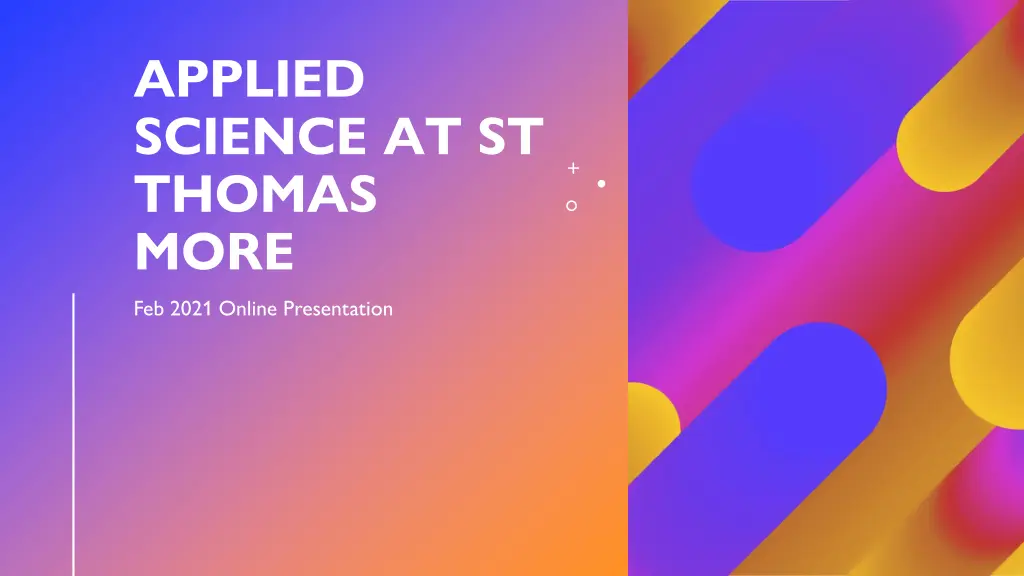 applied science at st thomas more feb 2021 online