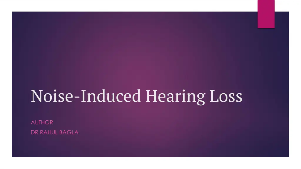 noise induced hearing loss