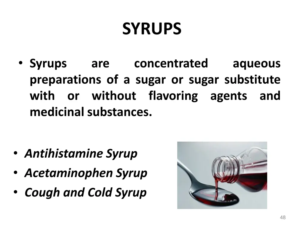 syrups