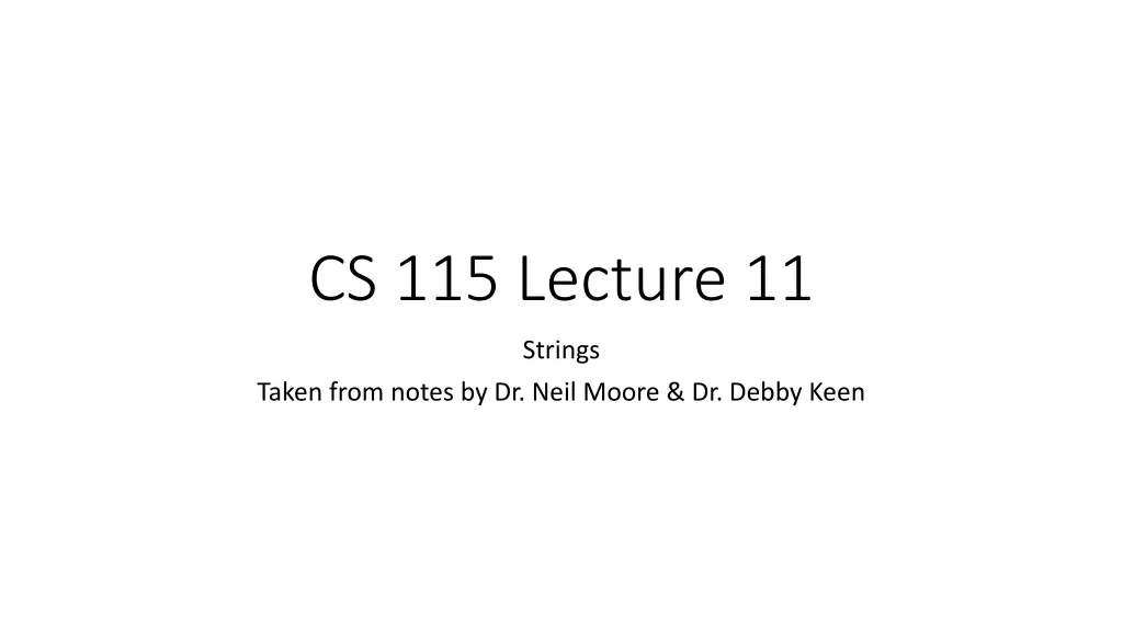cs 115 lecture 11