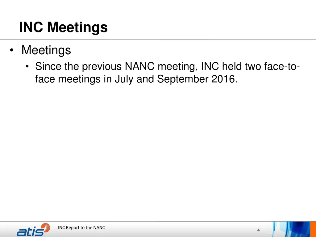 inc meetings