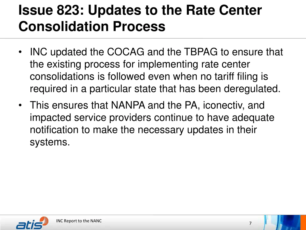 issue 823 updates to the rate center