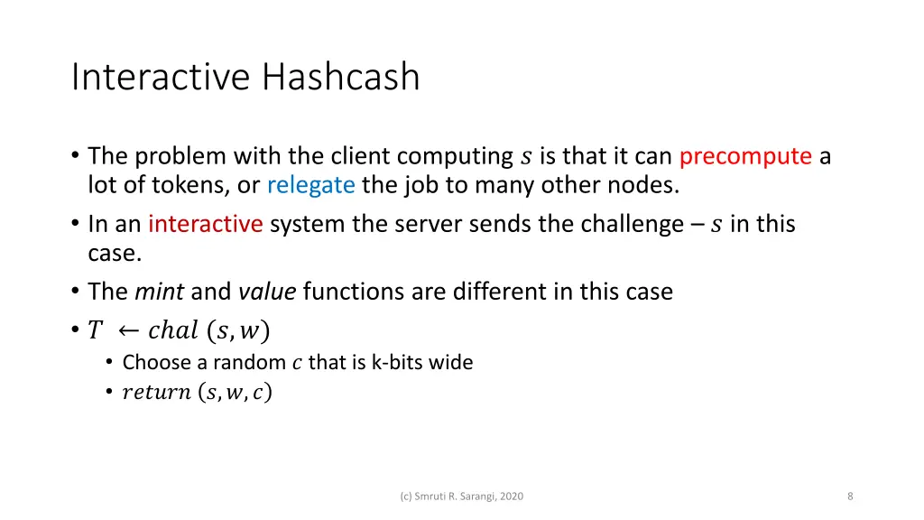 interactive hashcash