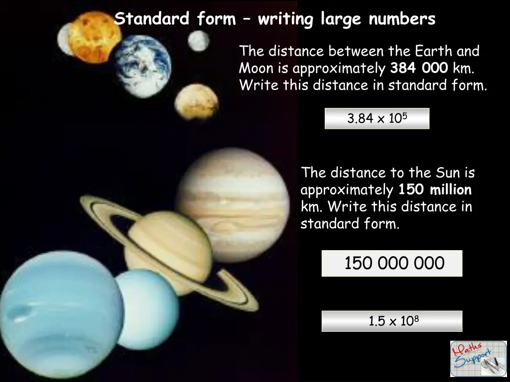 standard form writing large numbers 3