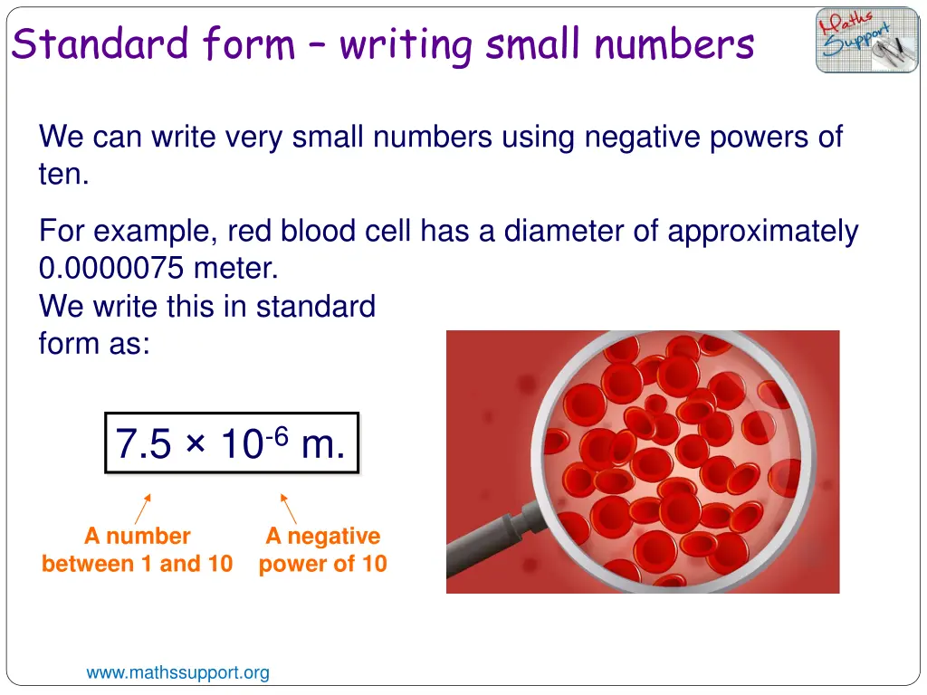 standard form writing small numbers